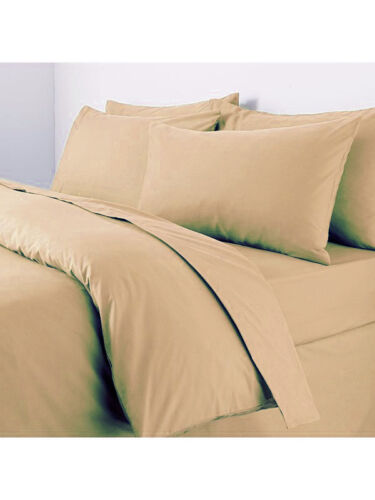 Juego de ropa de cama y funda de almohada teñida lisa individual doble King Super King - Imagen 12 de 17