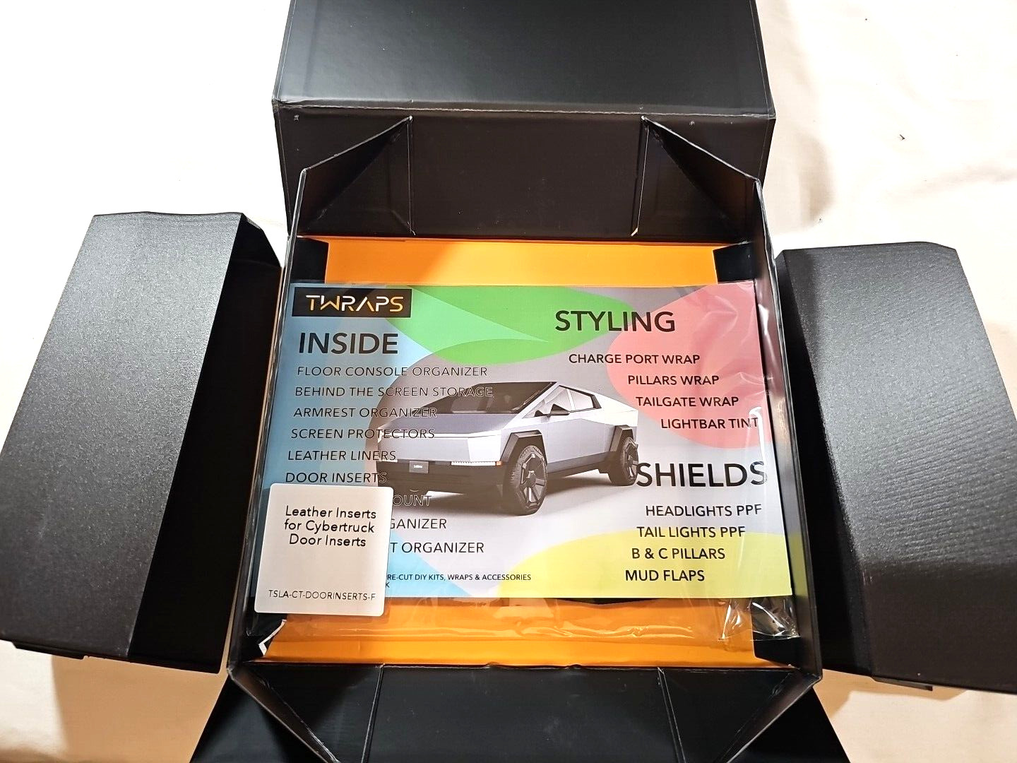 TWRAPS Cybertruck Door Handle Inserts - Front Door Storage Tray