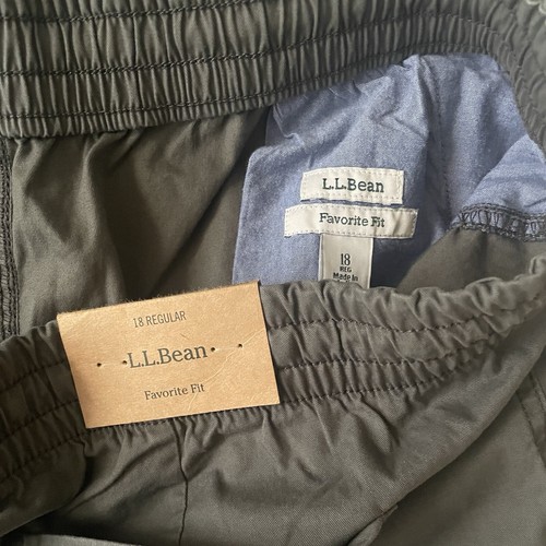 L.L. Bean Women’s Lakewashed Pull-on Chinos, Mid-Rise Wide-Leg Size 18 Reg - 第 4/5 張圖片