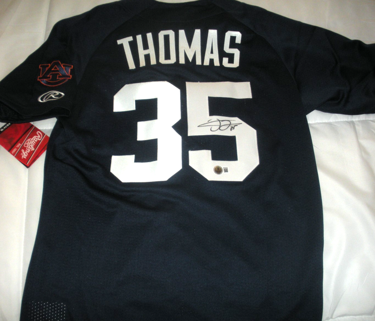 FRANK THOMAS AUBURN TIGERS BECKETT/COA SIGNED OFFICIAL LICENSED