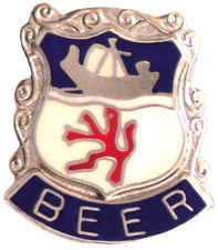 Beer Village Small Pin Badge Devon