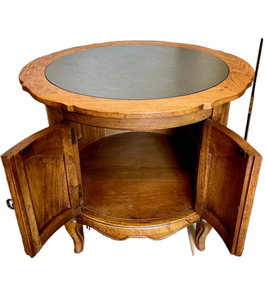 VINTAGE MID CENTURY THOMASVILLE ROUND WOOD SIDE TABLE T-55-7135-11