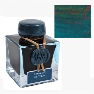 J. Herbin 1670 Ink with Gold Shimmer - Émeraude de Chivor Ink(Emerald of Chivor)