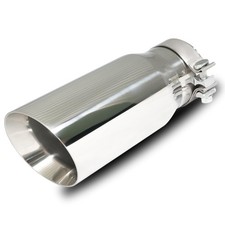 4 To 5 Stainless Steel Exhaust Tip 12 Slant Cut Double Wall Wclamp