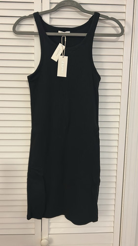 Z Supply Women's Carolina Ribbed Sleeveless Mini Dress AW5 Black Medium NWT