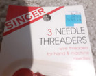 3 SINGER NEEDLE THREADERS UNOPENED PACKAGE ITEM 00058 WIRE FOR HAND & MACHINE  — photo 4