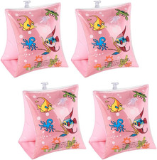 4 Pack Swim Arm Floaties Inflatable Swim Armbands PVC Swimming Floatation Sleeve