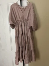 MATI pink citra aakaar dress Indian Striped xxl tiered