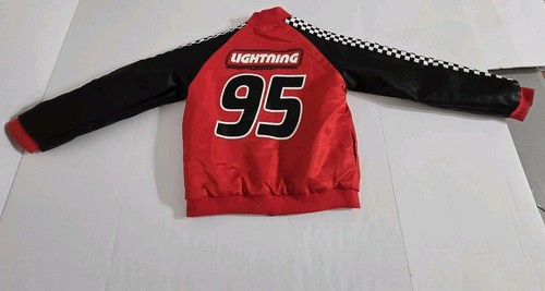 Disney Pixar Lightning McQueen Racing Jacket Cars #95 Boys Size 9/10 Zip Pockets - Picture 16 of 24