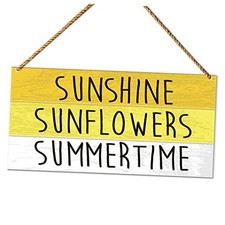 Hello Summer Sign Decor forront Door, Sunshine Sunflowers Summertime, Summe F