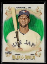 2021 Topps Allen & Ginter Chrome Green Refractor Lourdes Gurriel Jr. 76/99