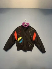 Vintage Black & Multicolor Tyrolia Ski Jacket Woman’s Size 12