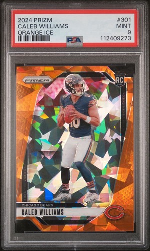 2024 Prizm - Caleb Williams Orange Ice Prizm #301 (RC) PSA 9 Bears