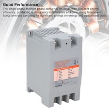 Digital Phase Converter Single To 3 Phase Converter Compact For Woodworking