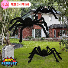 1pc Giant Hairy Spider Halloween Decoration Scary Spider Prop For Yard Party US