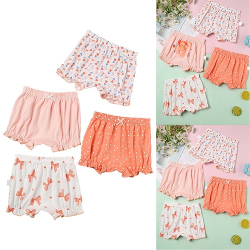 Copripannolini Bambina Stampa Plaid Pantaloncini Casual Confezione 4 Carini Bloomers Set - Foto 95 di 110