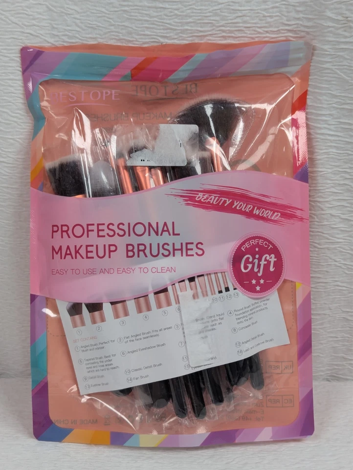 Bestope - Pinceles de maquillaje profesionales - Juego de 13 piezas Foto 4 de 4