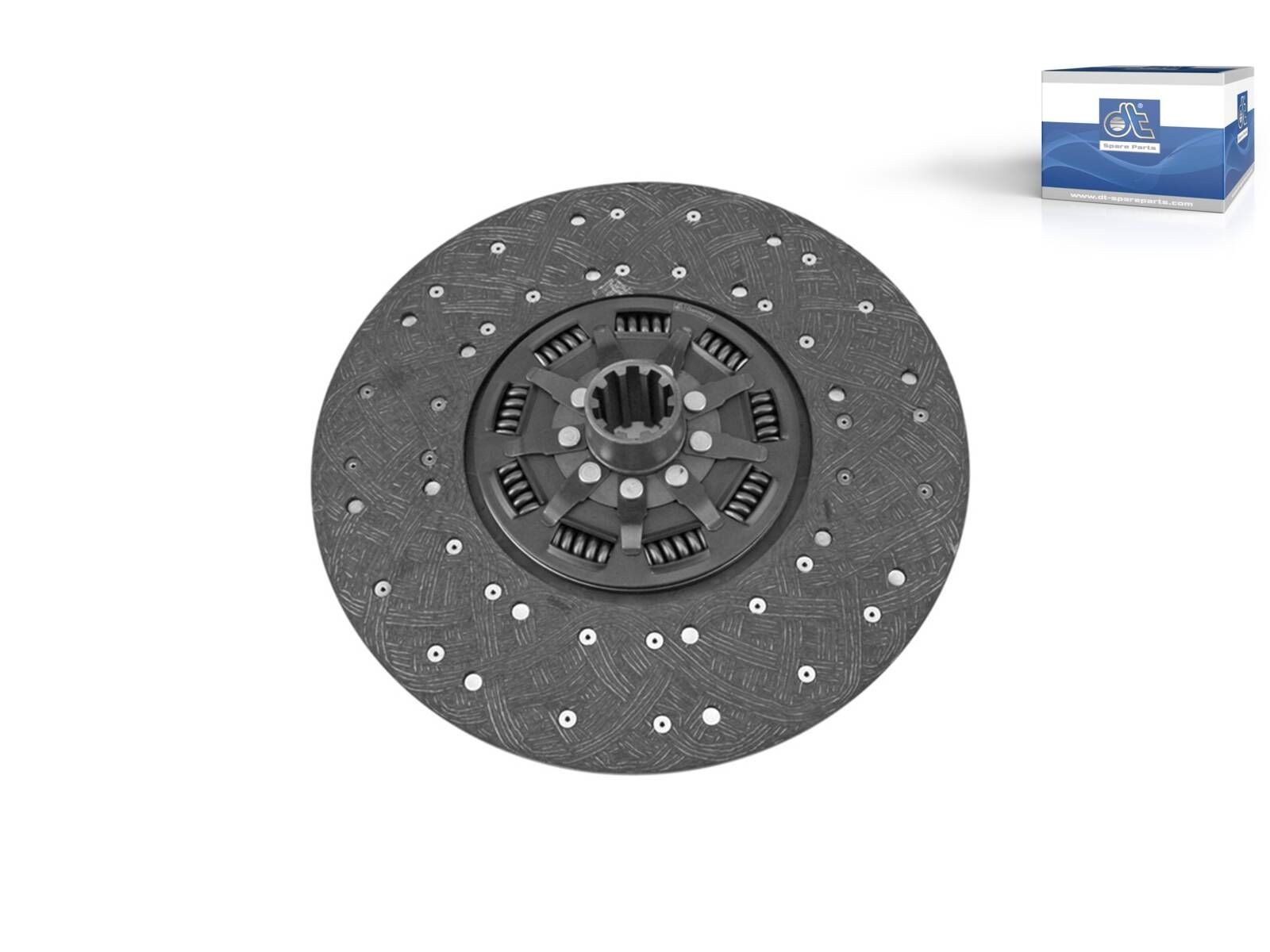 Disque d'embrayage 380 mm DT Spare Parts avec garniture renforcée pour camion