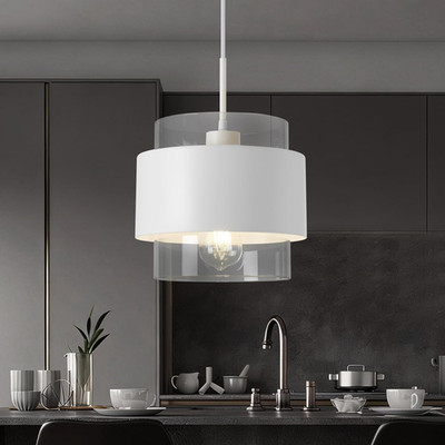 9.8'' Pendant Lights Kitchen Island, Industrial Pendant Lighting with Durable Met