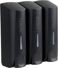 Chamber Shower Soap Dispenser Trio Wall Mounted Shampoo  Conditioner Dispenser