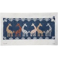 Vintage JP Needlepoint Giraffe Hand Painted Canvas A161 Vintage Giraffes Safari