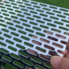 15.7"x7.8" Perforated Metal Sheets 19Gauge Expanded Metal Mesh Opening Oblong...