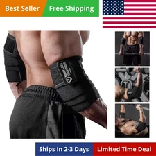 Elbow Wraps for Weightlifting (1 Pair) 47" Elastic Support Straps Gym Workout