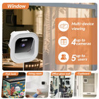 🔒 3MP 1296P WiFi Window Security Camera – Smart Home & Pet Monitor