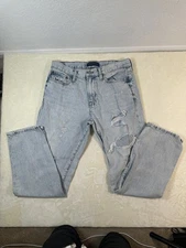 Men’s Sz 30x30 Aeropostale Relaxed Fit Distressed Light Wash Ripped Jeans