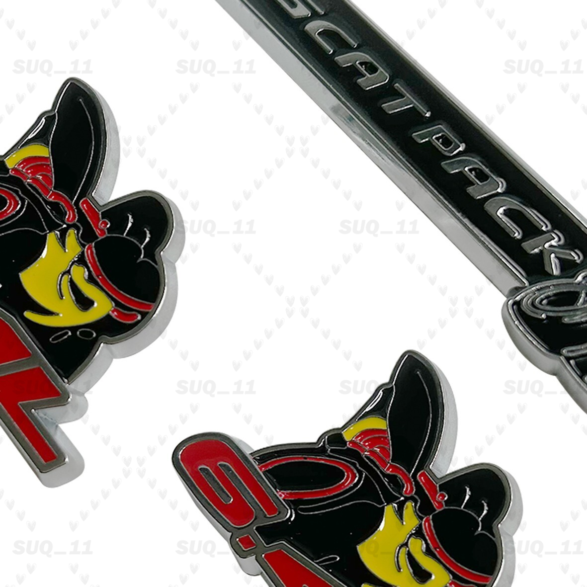 3 Pack For Challenger 6.4L Fender SCAT PACK Badge Emblem Decal Nameplate