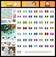 100pcs 6mm Glass Dragon Eyes Cabochons - Assorted Colors for DIY Crafts Sculpt