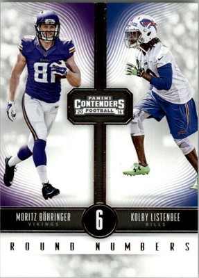 2016 Panini Contenders Round Numbers #20 Kolby Listenbee Moritz Bohringer -FB
