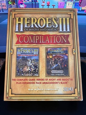 BIG BOX PC Heroes of Might and Magic III 3 Spiel mit Anleitung Einlagen Ubi Soft 3DO