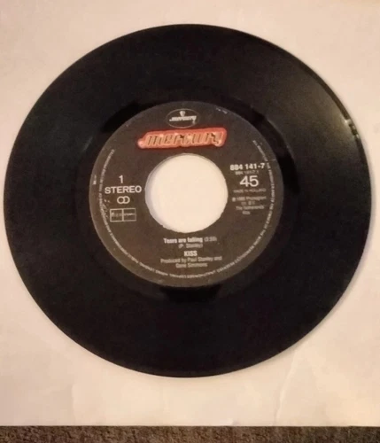 Kiss Tears are Falling/ Heaven's on Fire 45 Rpm Import 1984