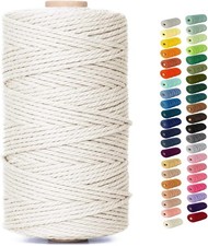 Natural Macrame Cord Colored Macrame Cord 2mm/3mm/4mm/5mm/6mm Macrame Cotton Cor