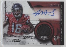 2015 Topps Fire Rookie Auto Patch 210/500 Justin Hardy #FRAP-JH Patch Auto 7eo