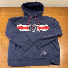 Jordan Hoodie Mens Large Blue Pullover PSG Pa...