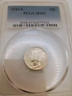 1943 S Mercury Dime PCGS MS65