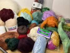 Living Felt Felting Wool Lot Multi-Colored Fall Warm Cool Bright