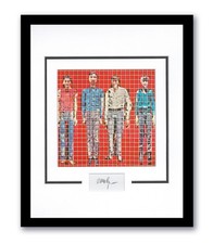 Talking Heads David Byrne Signed Framed More Songs About Buildings Food ACOA
