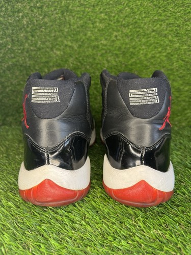 Buty męskie Nike Air Jordan 11 Retro Bred 2012 rozmiar 10 378037-010 czerwone czarne OG ALL - Zdjęcie 4 z 7
