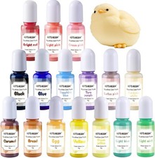 LET'S RESIN Silicone Pigment Dye for Taba Squishy, 16 Colors Opaque colorful