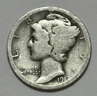 1917 S Mercury Dime 10¢ (90% Silver)