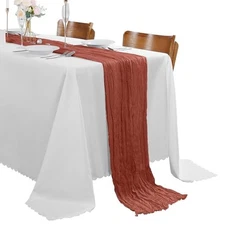 Pack Cheesecloth Table Runner 9FT Rustic Sheer Table Runners 15 Terracotta