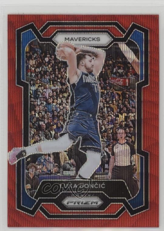 2023-24 Panini Prizm Ruby Wave Prizm Luka Doncic #110 1rm3