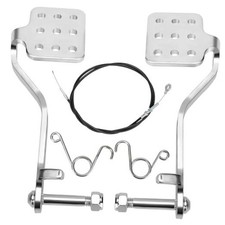 Go Kart Pedals with Throttle Cable 71'' for 212cc 196cc 6.5hp Road Silver