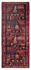 Vintage Oriental Hand-Knotted Carpet 4'3" x 9'11" Traditional Wool Area Rug