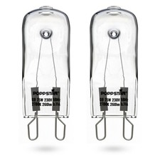 Backofenlampe G9 40W hitzebeständig bis 300 °C (2400K warmweiß 400lm), 2 Stück