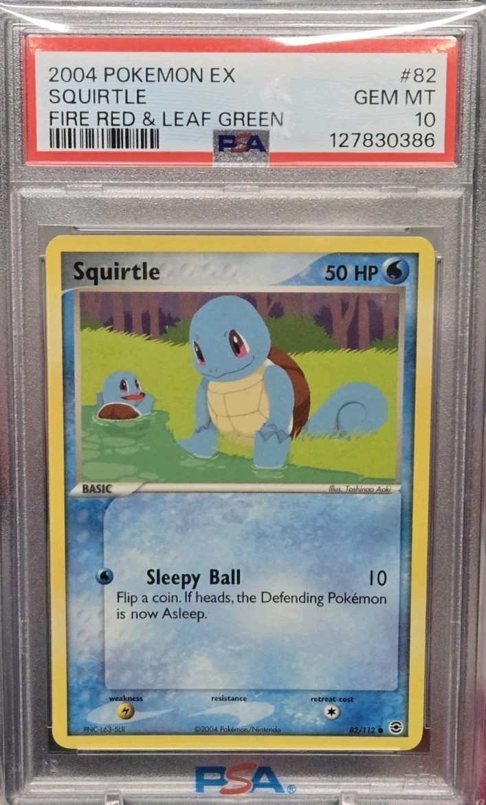 2004 POKEMON EX FIRE RED & LEAF GREEN #82 SQUIRTLE PSA 10