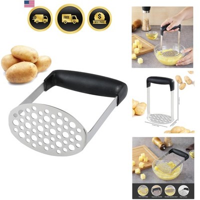 LCCOWO Stainless Steel Potato Masher - Ergonomic, Multi-Functional Kitchen Tool